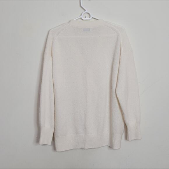 Aritzia Babaton Alftan Luxe Cashmere Cardigan in Birch Ivory 2XS XXS - Picture 5 of 9